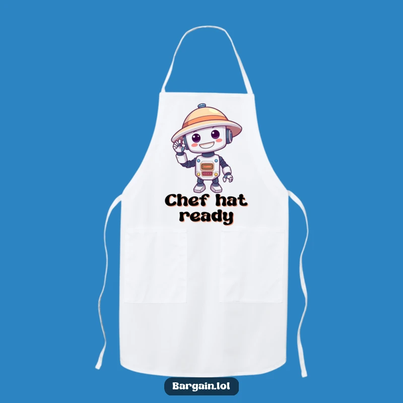 Funny Robot Chef Apron: Humorous Kitchen Wear for Tinkering Cooks