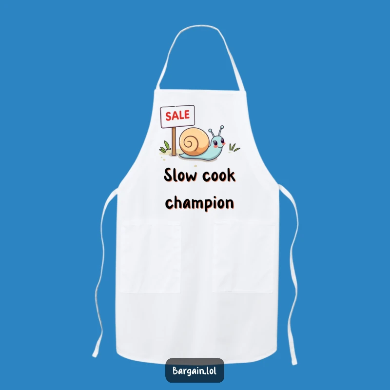 Funny Kawaii Snail Apron: Cook with Patient Bargain Hunting