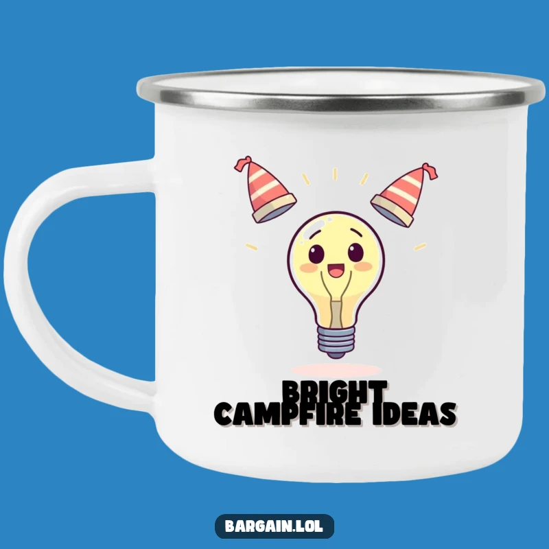 Funny Surprised Lightbulb Juggling Hats Camping Mug: Adventure Fuel, Perfect Funny Gift