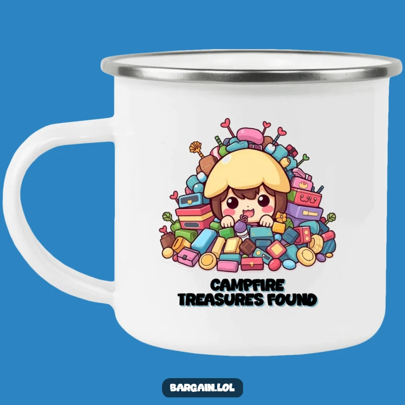 Funny Treasure Peek Camp Mug - Colorful Second-hand Outdoor Gift