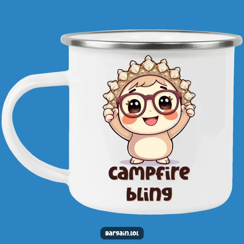 Funny Brooch Enamel Mug - Rugged & Hilarious Outdoor Accessory