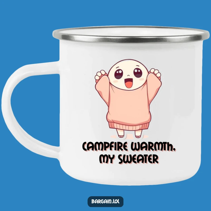 Funny Sweater Camping Mug: Thrift Style for Outdoor Adventures