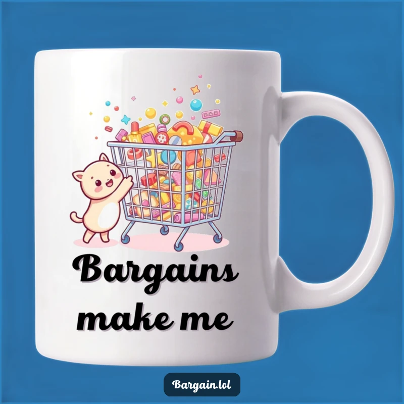 Funny Bargain Hunter Mug: Tiny Creature Joyful Treasure Finder Gift