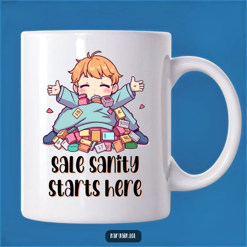 Funny Discount Clothing Hug Mug - Absurd Fashion Lover Gift