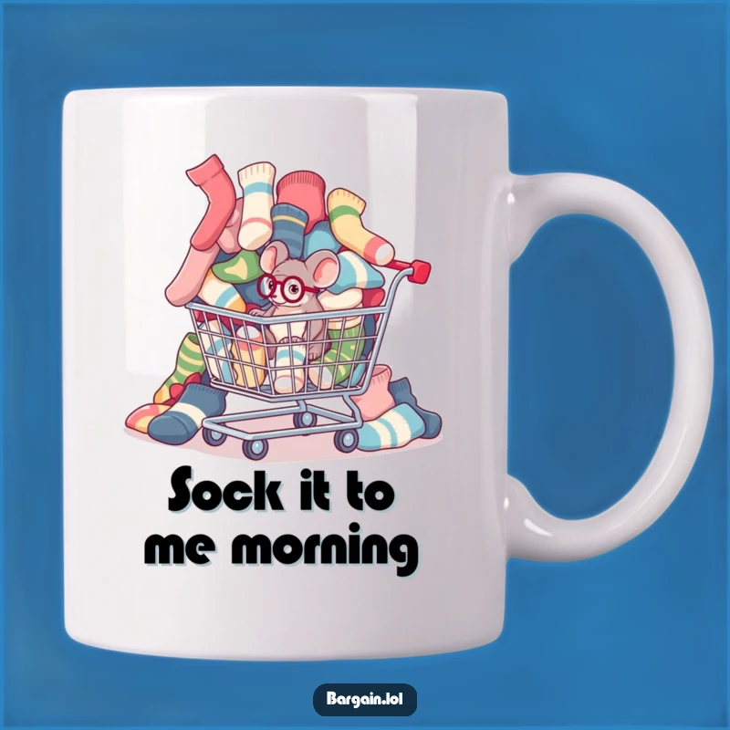 Funny Sock Mouse Mug: Monocle Inspection, Perfect Laundry Humor Gift