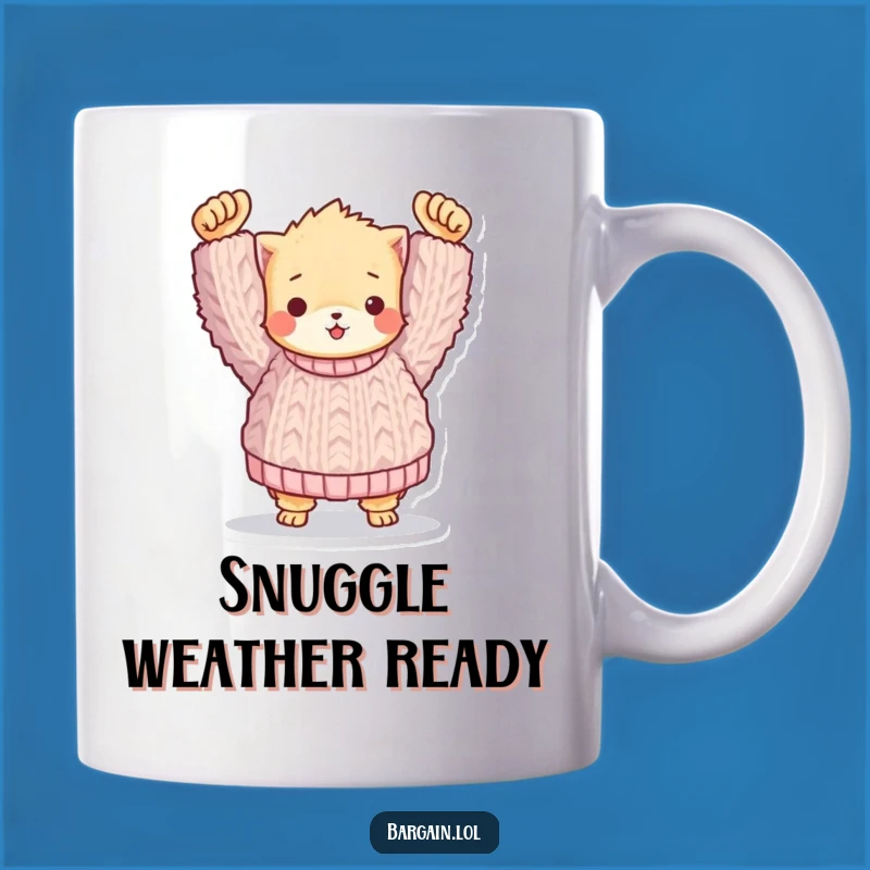 Funny Sweater Hug Mug: Fuzzy Friend's Cozy Find, Humorous Gift Idea
