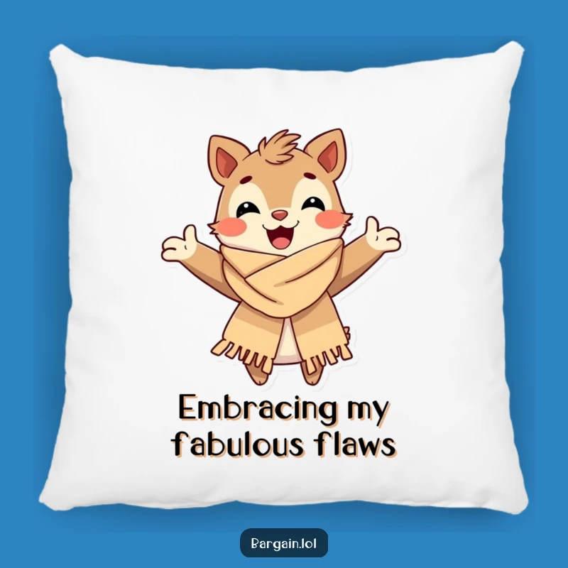 Funny Creature Pillow: Happy Hug for a Fashionable Tattered Scarf - Cozy Accent