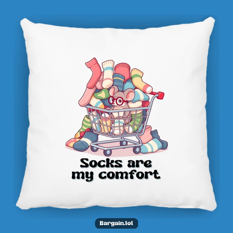 Funny Sock Mouse Pillow: Cozy Laundry Companion, Perfect Decorative Gift