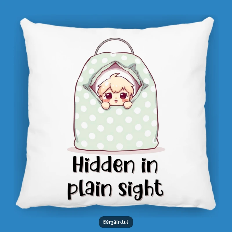 Funny Thrift Pillow: Cozy Cushion With Tiny Character Surprise