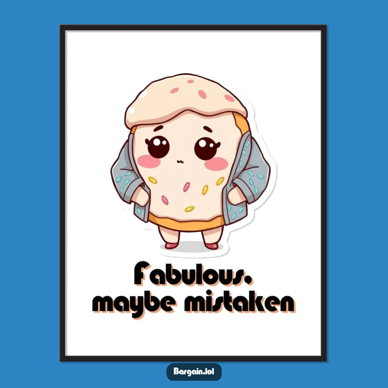 Funny Bewildered Donut Sequin Jacket Digital Art - Instant Quirky Decor & Hilarious Gift