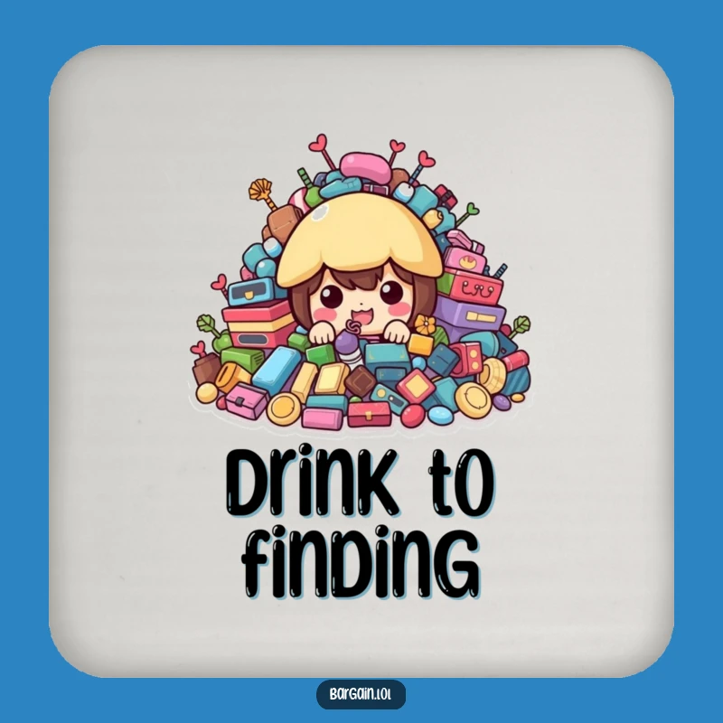 Funny Second-hand Treasure Coaster - Colorful Vintage Decor Gift