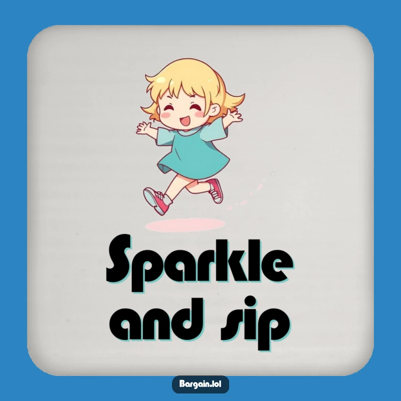 Funny Glitter Shoes Drink Coaster: Protect Surfaces with Sparkle and Humor