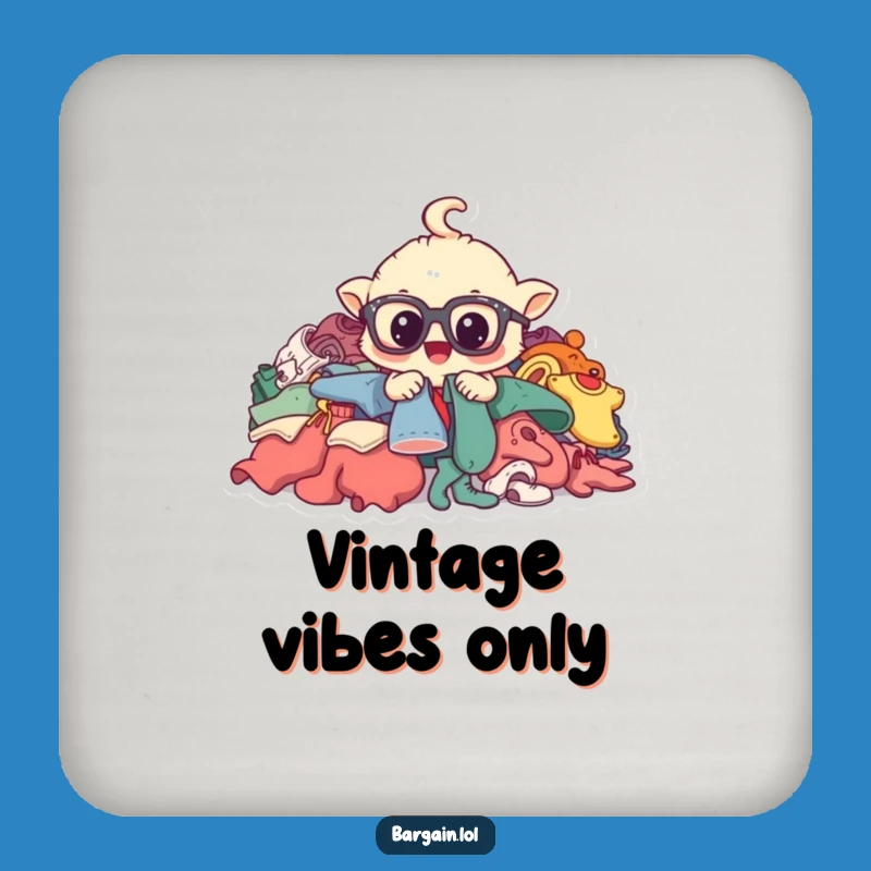 Funny Thrifting Coaster: Creature Protection, Hilarious Table Decor Gift