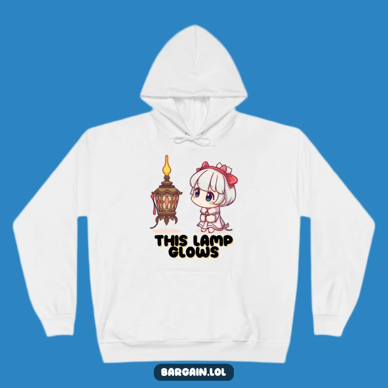 Funny Hoodie: Curious Lamp & Bizarre Design - Cozy Intrigue, Funny Gift
