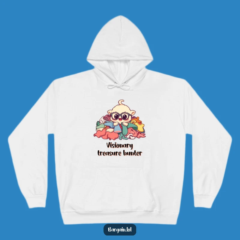 Funny Vintage Hunter Hoodie: Whimsical Creature Style, Cozy Hilarious Gift