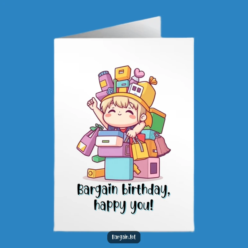 Free Printable Bargain Hunter Birthday Card: Funny Downloadable Deal Lover Gift