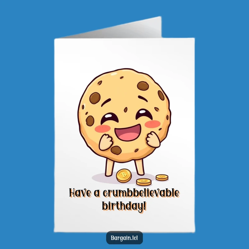 Free Printable Birthday Card: Funny Cookie Found Money Downloadable Gift