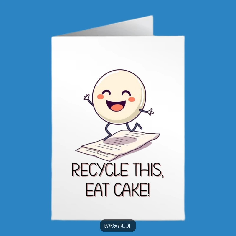 Free Printable Funny Button Birthday Card: Hopping Joyful DIY Downloadable Gift