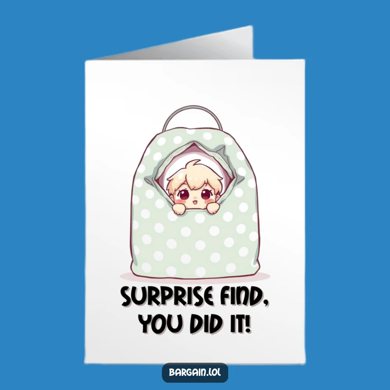 Free Printable Thrift Bag Congrats Card: Humorous Downloadable Treasure Gift