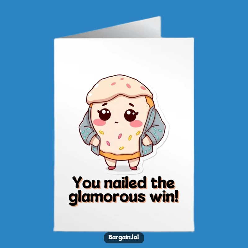 Free Printable Donut Congrats Card: Bewildered Donut Oversized Jacket Funny Downloadable Gift