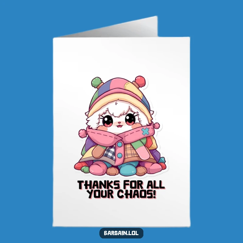 Free Printable Card: Thanks For The Laughs! Funny Garment Character Gift!