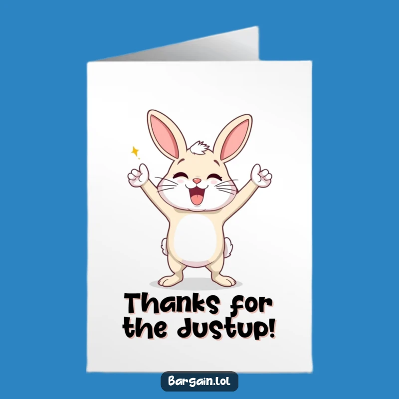 Free Printable Dust Bunny Thank You Card: Dancing Gratitude DIY Gem