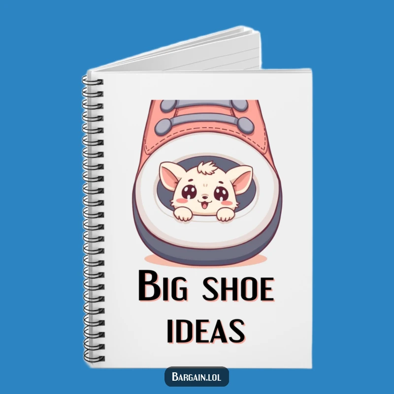 Funny Creature Shoe Peek Notebook - Jot Down Ideas with a Smile!