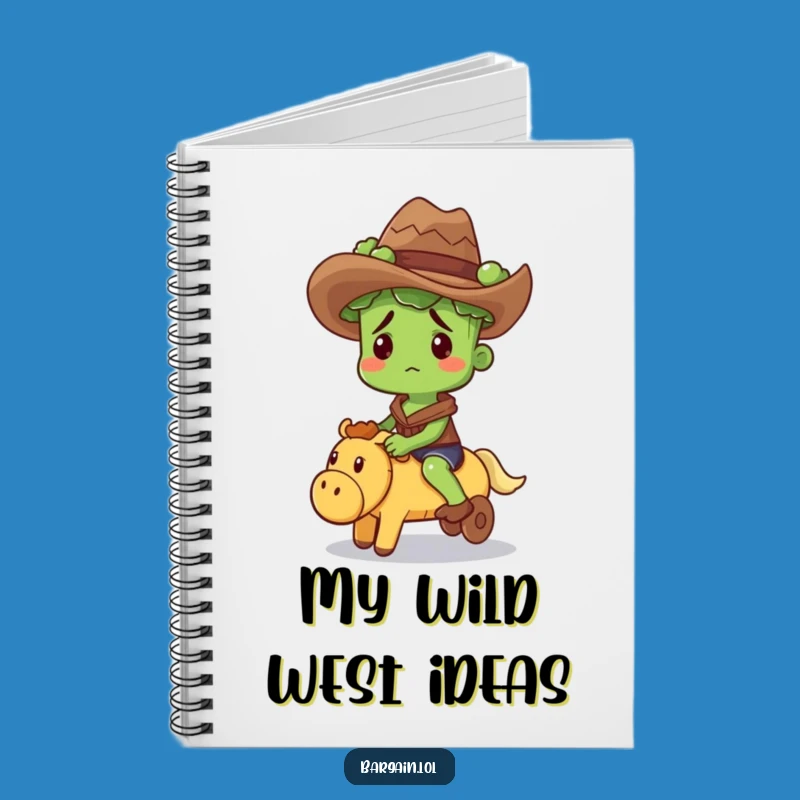 Funny Broccoli Cowboy Notebook: Jot Down Your Wild West Ideas