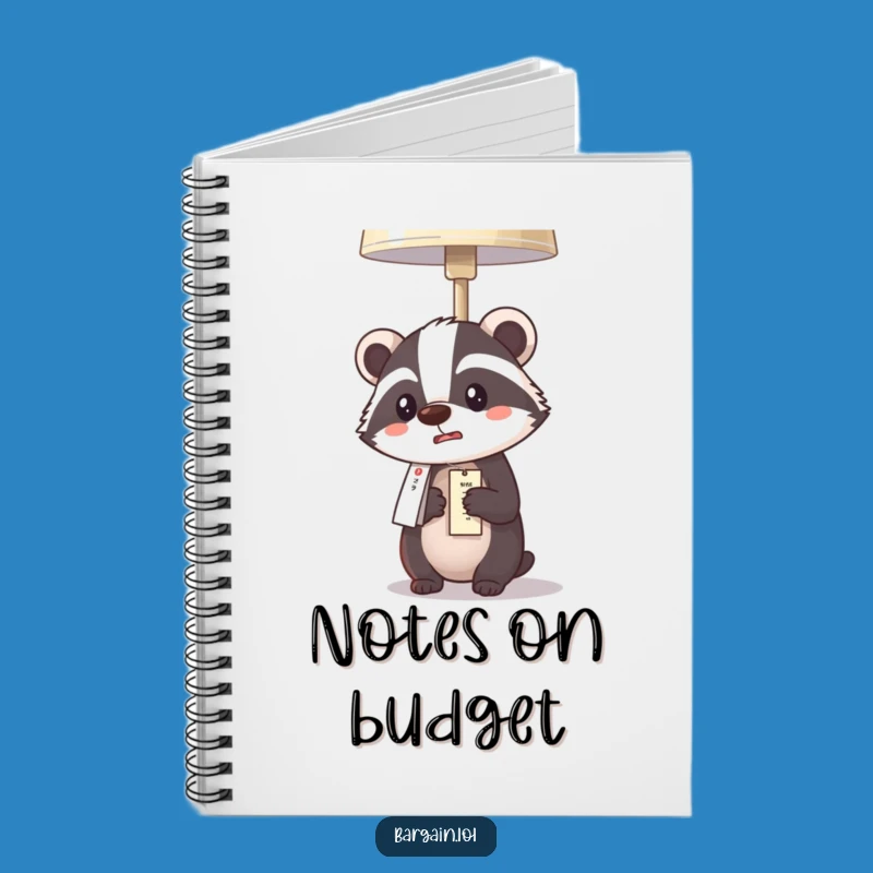 Funny Kawaii Badger Notebook: Jot Down Bargains and Ideas