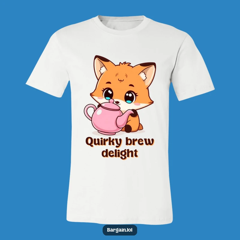 Funny Kawaii Fox T-Shirt: Low-Priced Teapot Fascination