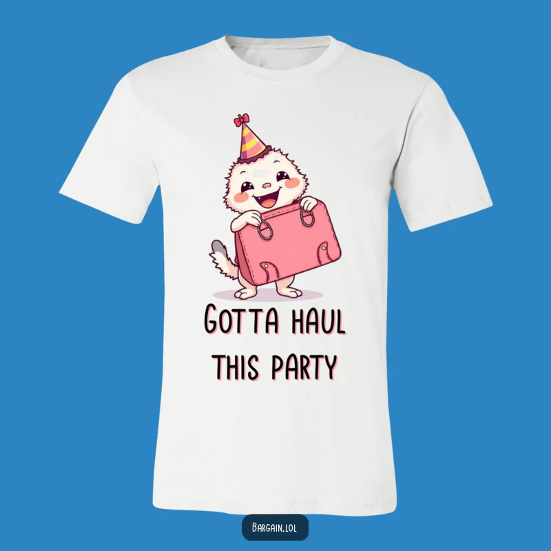 Funny Party Animal T-Shirt: Retro Handbag Style - Delighted Creature Tee Gift