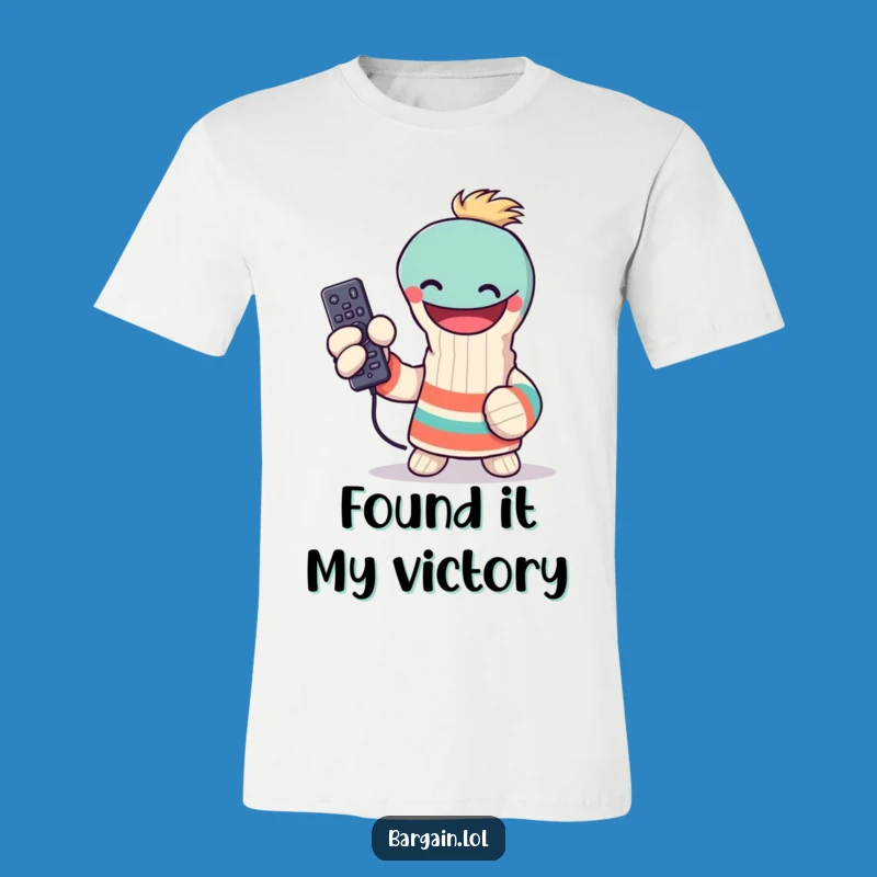Funny Sock Puppet Remote Control T-Shirt: Hilarious Outfit for TV Buffs, Perfect Funny Gift