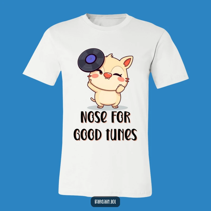 Funny Vinyl Lover T-Shirt: Mischevious Creature Balancing Records - Music Fan Tee