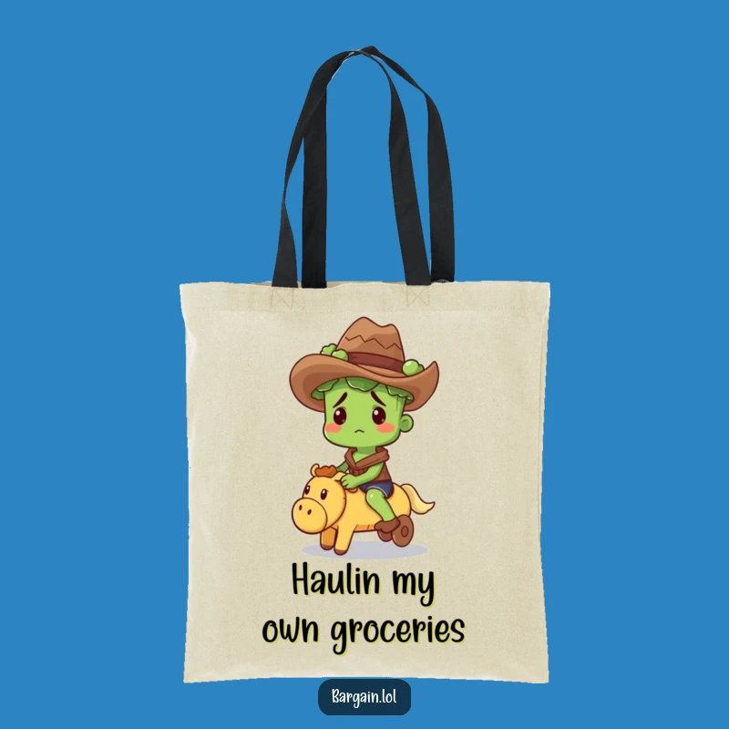 Funny Broccoli Cowboy Tote Bag: Carry Your Laughs in Style