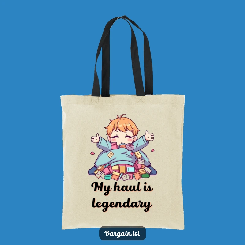 Funny Discount Fashion Haul Tote Bag - Absurd Bargain Hunter Accessory