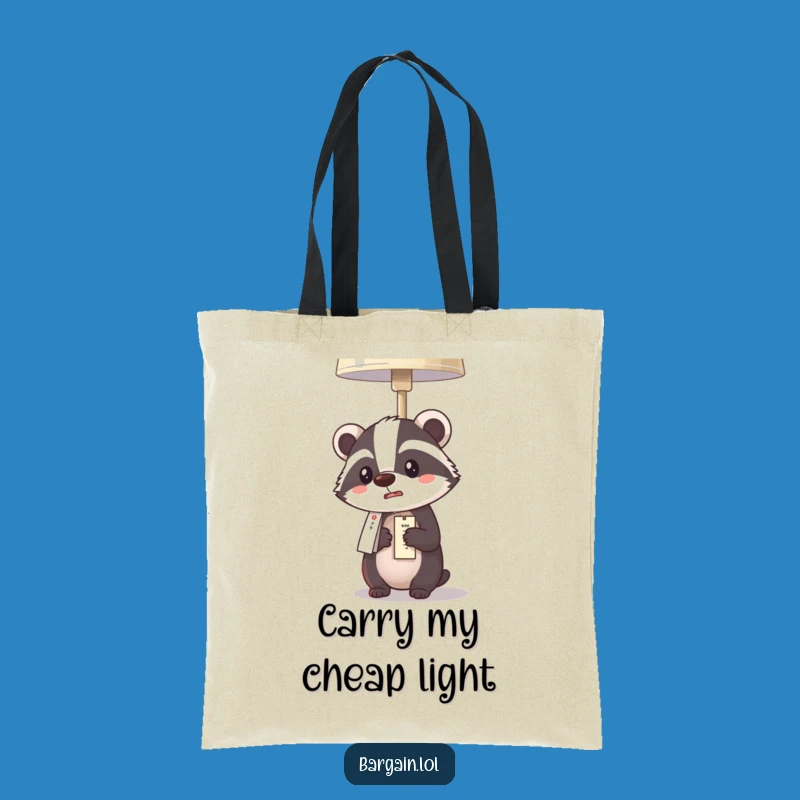 Funny Kawaii Badger Tote Bag: Carrying Home Lamp Bargains
