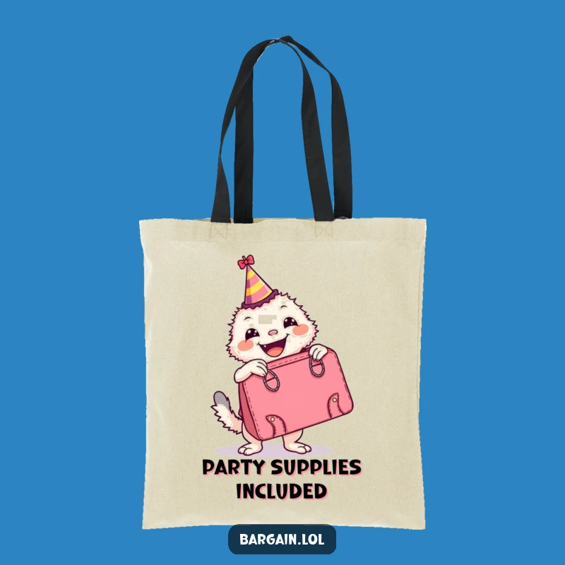 Funny Retro Tote Bag: Party Creature with Oversized Handbag - Chic & Fun Gift