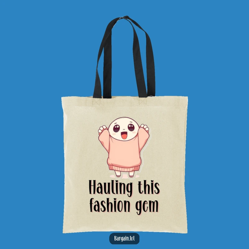 Funny Sweater Tote Bag: Carry Your Haul With This Cute Character
