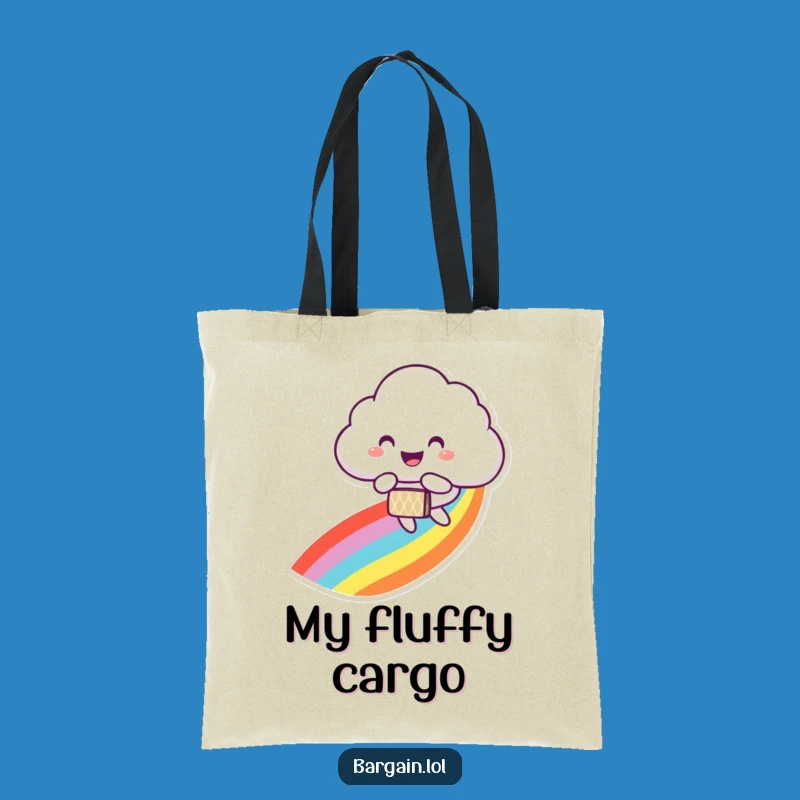 Funny Tote Bag: Cloud's Rainbow Carry-All, The Perfect Funny Gift!