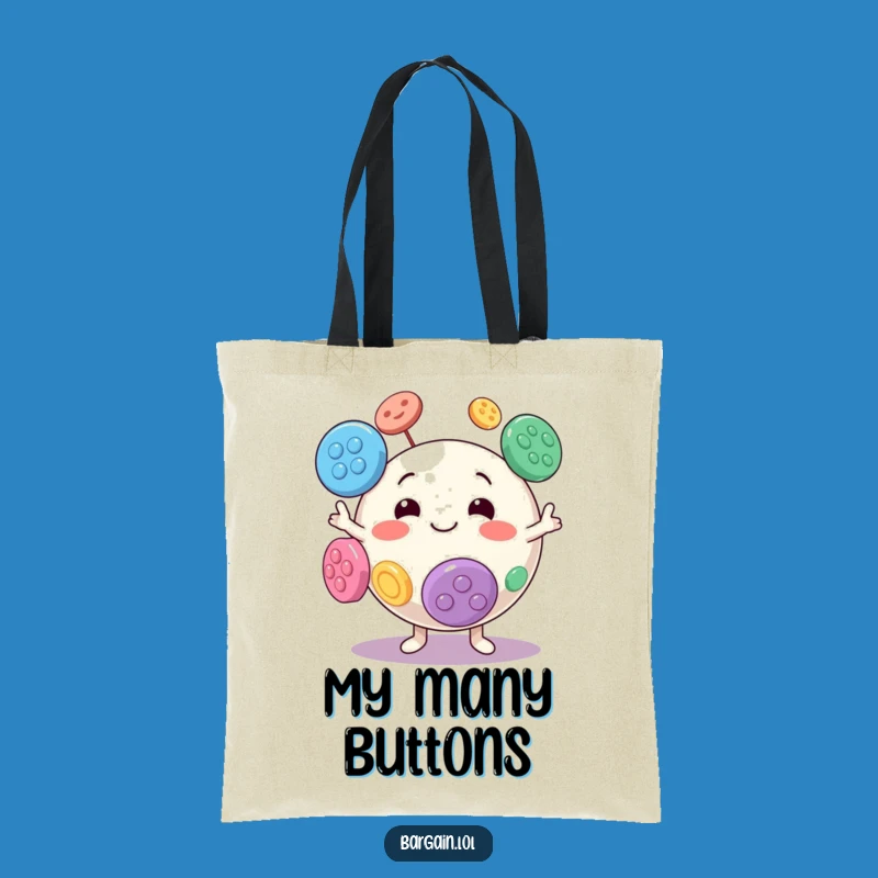Funny Button Juggling Tote Bag - Carry Your Essentials with Flair!